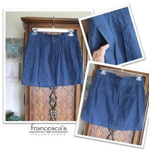 Francesca's Vintage Retro Paperbag Waist Cotton Mini Skirt